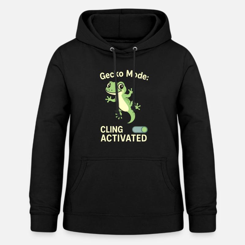 Gecko Lustiger Spruch - mode gecko activé - Sweat à capuche Femme - noir