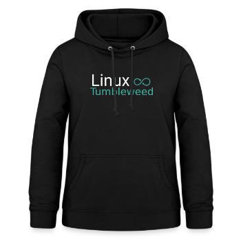 Linux Tumbleweed - Sweat à capuche Femme - noir - Devant - AI Model Female 172 light (172cm)