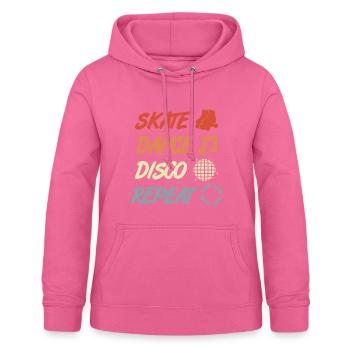 Rollschuhfahrer Disco - Frauen Hoodie - Pink - Vorne - AI Model Female 172 light (172cm)