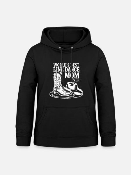 LineDance Mama mit Cowboystiefeln - Frauen Hoodie - Schwarz
