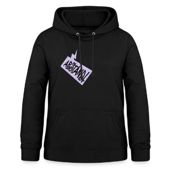 ABSTAND HALTEN Sprechblase Kinder Virus Grippe - Frauen Hoodie - Schwarz - Vorne - AI Model Female 172 light (172cm)