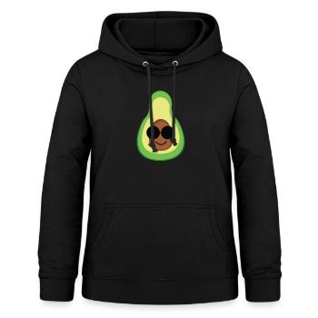 Avocado Frucht Obst Comic Kawaii Geschenkidee - Frauen Hoodie - Schwarz - Vorne - AI Model Female 172 light (172cm)