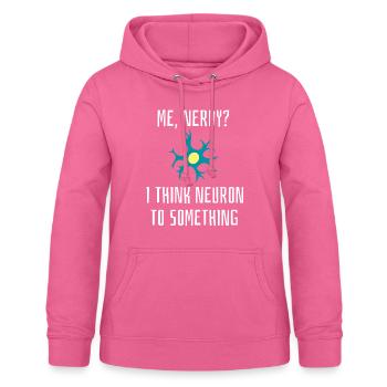 Drôle de nerd Science disant - Sweat à capuche Femme - rose - Devant - AI Model Female 172 light (172cm)