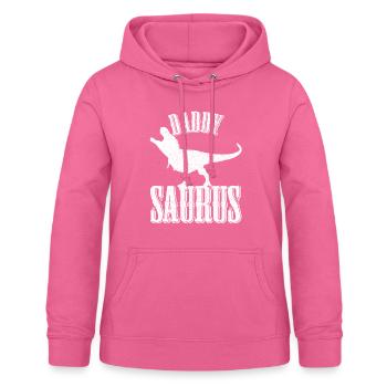 Papa Saurus Geschenkidee - Frauen Hoodie - Pink - Vorne - AI Model Female 172 light (172cm)