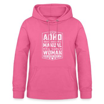 Adhd kommt mit Frau, die nie aufgibt - Frauen Hoodie - Pink - Vorne - AI Model Female 172 light (172cm)