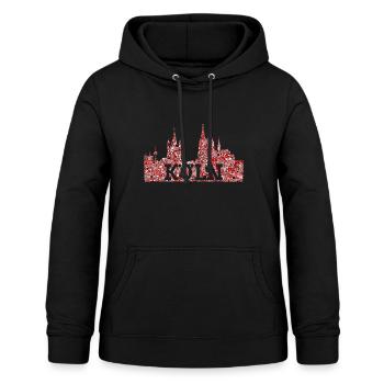 Köln - Frauen Hoodie - Schwarz - Vorne - AI Model Female 172 light (172cm)