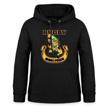 Rugby - Irish Pride - Frauen Hoodie - Schwarz - Vorne - AI Model Female 172 light (172cm)