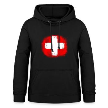 Schweiz - Frauen Hoodie - Schwarz - Vorne - AI Model Female 172 light (172cm)