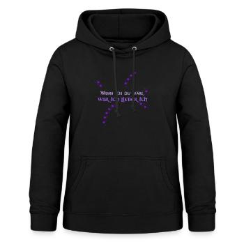 Si j'étais toi - Sweat à capuche Femme - noir - Devant - AI Model Female 172 light (172cm)