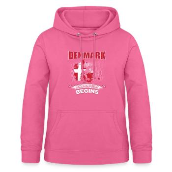 Danemark - Sweat à capuche Femme - rose - Devant - AI Model Female 172 light (172cm)
