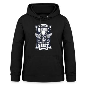 Meccanica Skull Rock - Felpa con cappuccio da donna - nero - Fronte - AI Model Female 172 light (172cm)