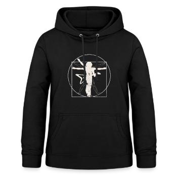 Cadeau de musique rock homme guitare électrique Vitruve - Sweat à capuche Femme - noir - Devant - AI Model Female 172 light (172cm)
