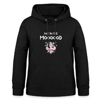 Not In The Moood Funny Cow - Women's Hoodie - black - Front - AI Model Female 172 light (172cm)