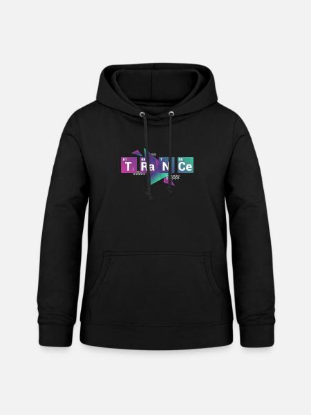 Trance Techno & Edm Tee - Frauen Hoodie - Schwarz