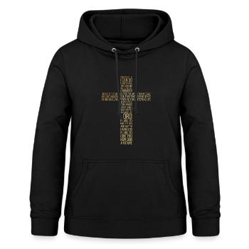 Christian Religious Cross Of Inspiration - Women's Hoodie - black - Front - AI Model Female 172 light (172cm)