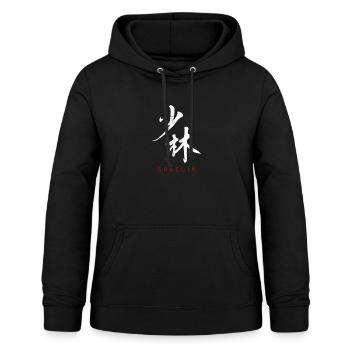 Shaolin in chinesischen Schriftzeichen Kalligraphie - Frauen Hoodie - Schwarz - Vorne - AI Model Female 172 light (172cm)