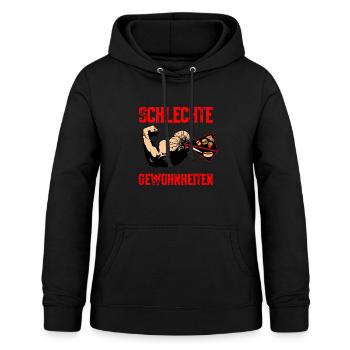 Schlechte Gewohnheiten - Frauen Hoodie - Schwarz - Vorne - AI Model Female 172 light (172cm)