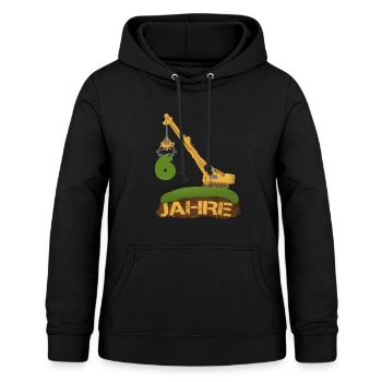 6 Jahre Kinder Jungen Baustelle Bagger Geschenk - Frauen Hoodie - Schwarz - Vorne - AI Model Female 172 light (172cm)