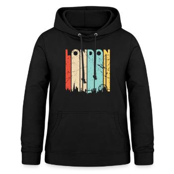 London - Women's Hoodie - black - Front - AI Model Female 172 light (172cm)