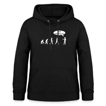 Evolution - Sweat à capuche Femme - noir - Devant - AI Model Female 172 light (172cm)