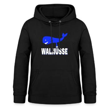 Walnüsse - Lustig Hoden Nüsse Wal Nuß Eier - Frauen Hoodie - Schwarz - Vorne - AI Model Female 172 light (172cm)