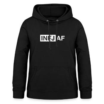 Lustige introvertierte Infj Af sarkastische Persönlichkeit - Frauen Hoodie - Schwarz - Vorne - AI Model Female 172 light (172cm)