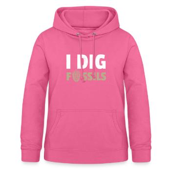 Paleontology Trilobite I Dig Fossils Print - Women's Hoodie - pink - Front - AI Model Female 172 light (172cm)