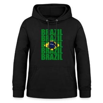 Brésil - Sweat à capuche Femme - noir - Devant - AI Model Female 172 light (172cm)