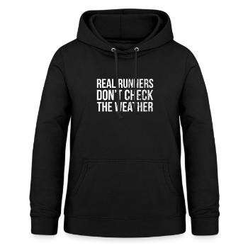 Funny Running Design Run Streak I Love Running - Women's Hoodie - black - Front - AI Model Female 172 light (172cm)