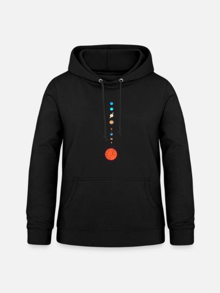 Sonnensystem Planeten - Frauen Hoodie - Schwarz