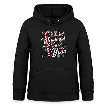 Weihnachten - Frauen Hoodie - Schwarz - Vorne - AI Model Female 172 light (172cm)
