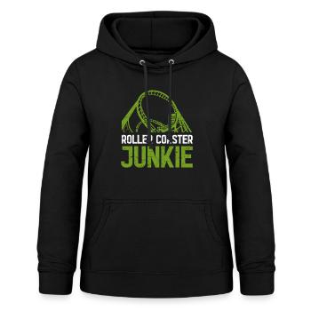 Achterbahn Junkie - Frauen Hoodie - Schwarz - Vorne - AI Model Female 172 light (172cm)