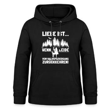 Liebe Paar Beziehung Partnerschaft Lustig - Frauen Hoodie - Schwarz - Vorne - AI Model Female 172 light (172cm)