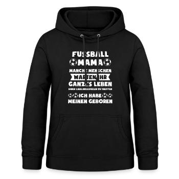 Fussball Mama Fussballmannschaft Geschenk - Frauen Hoodie - Schwarz - Vorne - AI Model Female 172 light (172cm)