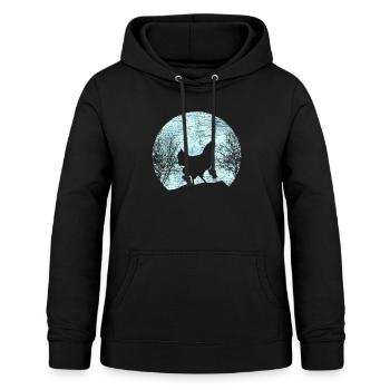Huhn vor Mond Hühner Landwirt Bauer Geschenk - Frauen Hoodie - Schwarz - Vorne - AI Model Female 172 light (172cm)
