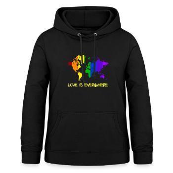 LGBT - Frauen Hoodie - Schwarz - Vorne - AI Model Female 172 light (172cm)