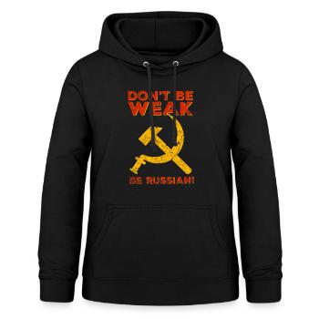 Russie Russie Union soviétique faucille - Sweat à capuche Femme - noir - Devant - AI Model Female 172 light (172cm)