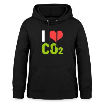 CO2 dioxyde de carbone - Sweat à capuche Femme - noir - Devant - AI Model Female 172 light (172cm)