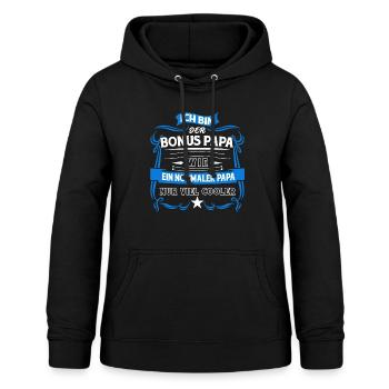 Bonus Papa Bonuspapa Stiefpapa Spruch Geschenk - Frauen Hoodie - Schwarz - Vorne - AI Model Female 172 light (172cm)