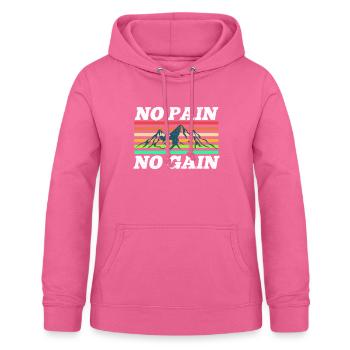 pas de douleur, pas de gain - Sweat à capuche Femme - rose - Devant - AI Model Female 172 light (172cm)