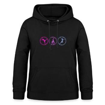 Rhönrad - Frauen Hoodie - Schwarz - Vorne - AI Model Female 172 light (172cm)