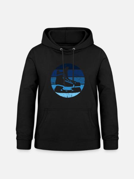 Schlittschuh - Frauen Hoodie - Schwarz