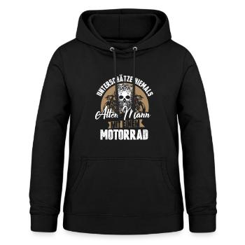 Motorrad Bike Biker - Frauen Hoodie - Schwarz - Vorne - AI Model Female 172 light (172cm)