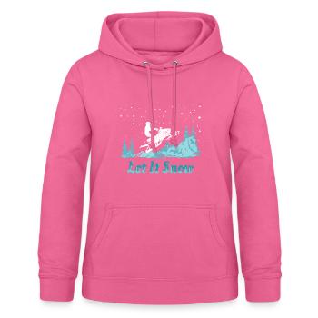 Motoneige Let It Snow - Sweat à capuche Femme - rose - Devant - AI Model Female 172 light (172cm)