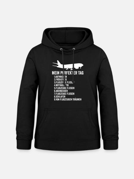 Flugzeug Fliegen Urlaub - Frauen Hoodie - Schwarz