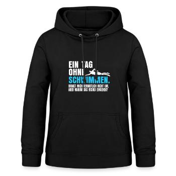Schwimmen Schwimmlehrer - Frauen Hoodie - Schwarz - Vorne - AI Model Female 172 light (172cm)
