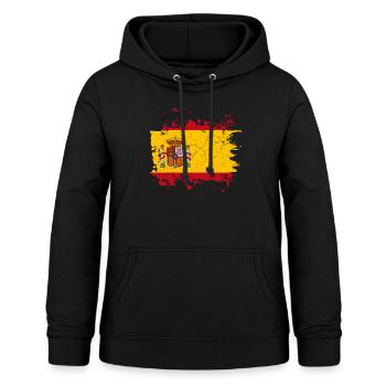 Spanien Flagge - Frauen Hoodie - Schwarz - Vorne - AI Model Female 172 light (172cm)