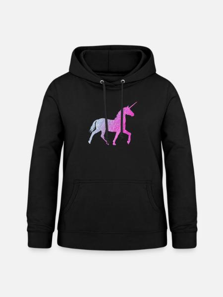 Pferd Glitzer - Frauen Hoodie - Schwarz