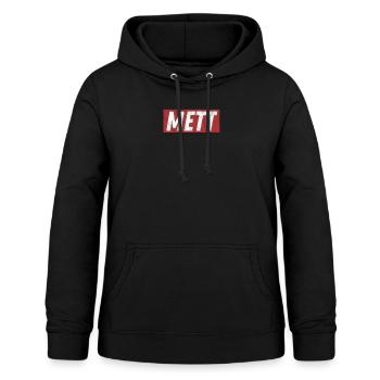 Mett - Liebhaber von Mettigel und Fleisch - Frauen Hoodie - Schwarz - Vorne - AI Model Female 172 light (172cm)