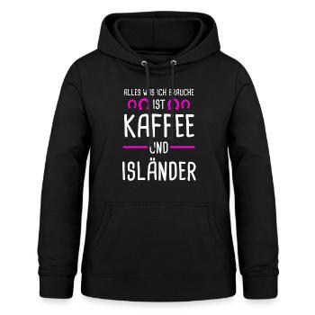 Isländer Kaffee Islandpferde Islandpferd Geschenk - Frauen Hoodie - Schwarz - Vorne - AI Model Female 172 light (172cm)